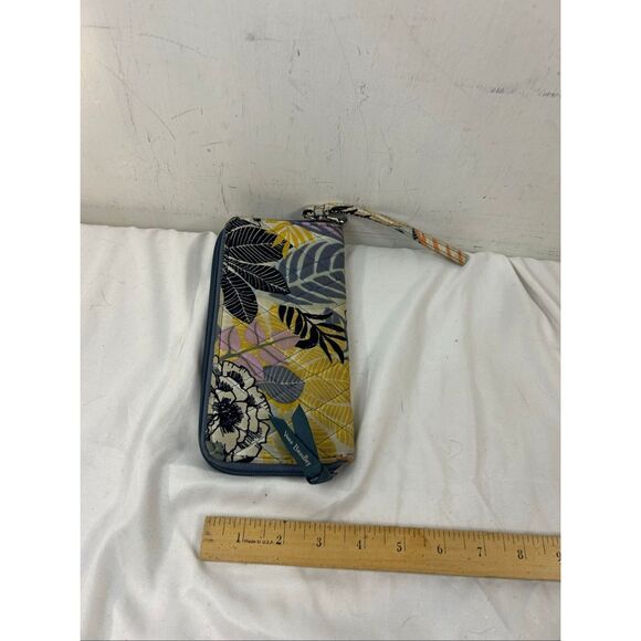 Vera Bradley zipper wallet gray purple flowers - Picture 7 of 7